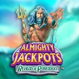 Almighty Jackpots – Realm of Poseidon logo – Jackpots by Novomatic at Wintari Casino