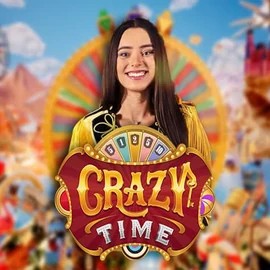 Crazy Time online game logo by Evolution on wintari.eu