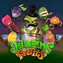 Jumping Fruits slot logo by Wazdan at Wintari Casino