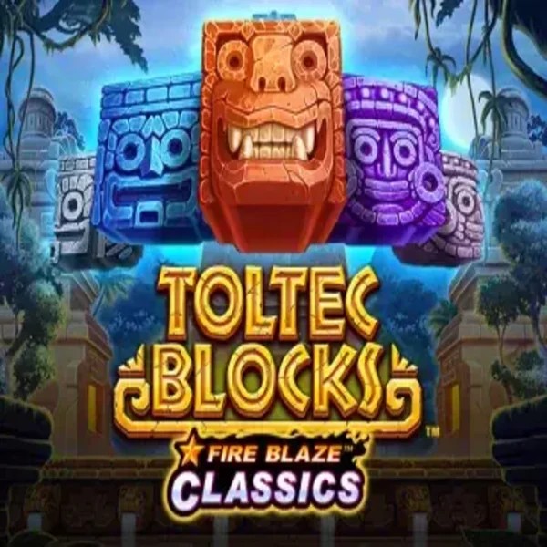 Official Slots logo: Fire Blaze: Toltec Blocks by Rarestone Gaming at Wintari Casino